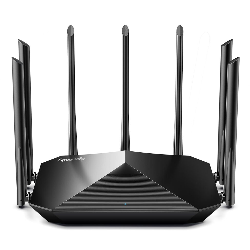  Tenda AC1200 Smart WiFi Router, High Speed Dual Band Wireless  Internet Router with Smart APP, 4 x 100 Mbps Fast Ethernet Ports, Supports  Guest WiFi, Access Point Mode, IPv6 and Parental